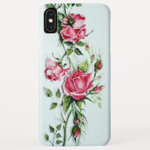 BEAUTIFUL PINK ROSES AND ROSEBUDS iPhone XS MAX CASE