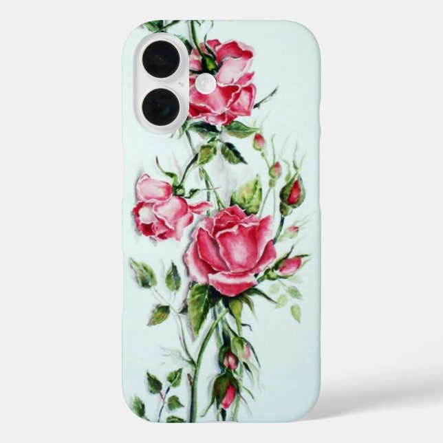 BEAUTIFUL PINK ROSES AND ROSEBUDS Case-Mate iPhone CASE (Back)