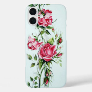 BEAUTIFUL PINK ROSES AND ROSEBUDS iPhone 16 PLUS CASE