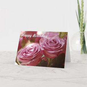 Beautiful Pink Roses Card