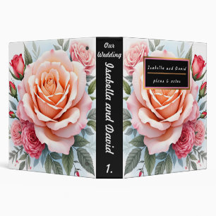 Beautiful Pink Roses Luxury Modern Collection Binder