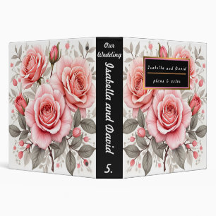 Beautiful Pink Roses Luxury Popular Collection Binder