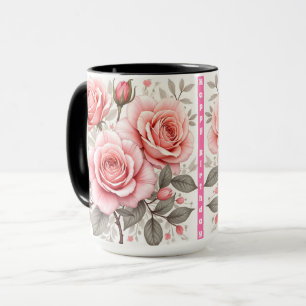Beautiful Pink Roses Luxury Popular Collection Mug