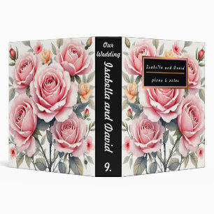 Beautiful Pink Roses Luxury Trendy Collection Binder