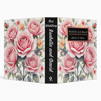 Beautiful Pink Roses Luxury Trendy Collection Binder