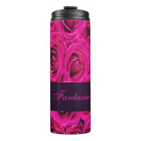 Beautiful pink roses monogram