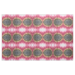 Beautiful Pink Sunflower Floral Patterned Fabric