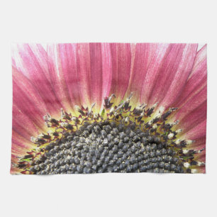 Beautiful Pink Sunflower Kitchen Towel