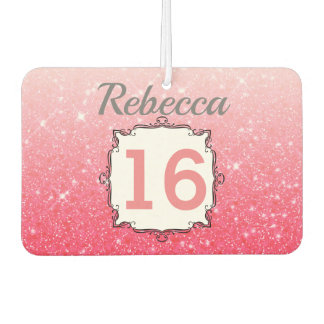 Beautiful Pink Sweet 16 Air Freshener