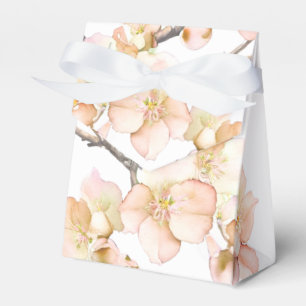 Beautiful pink watercolor cherry blossoms  favor box