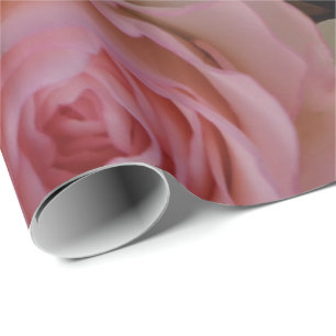 Beautiful Pink White Roses Flower Bouquet Floral Wrapping Paper