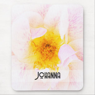 Beautiful Pink Yellow Rose Mouse Pad
