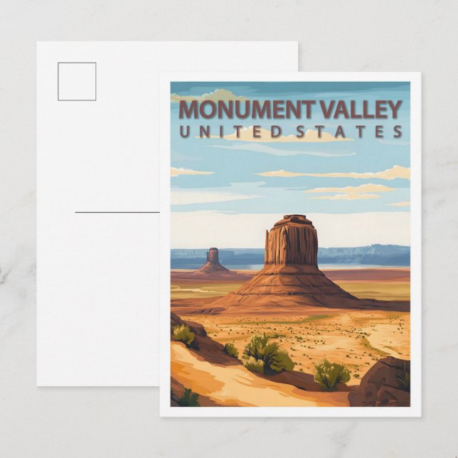 Beautiful Place Monument Valley USA Travel Postcard (Front/Back)