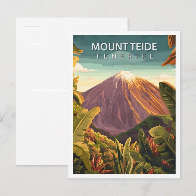 Beautiful Place Mount Teide Tenerife Travel Postcard (Front/Back)