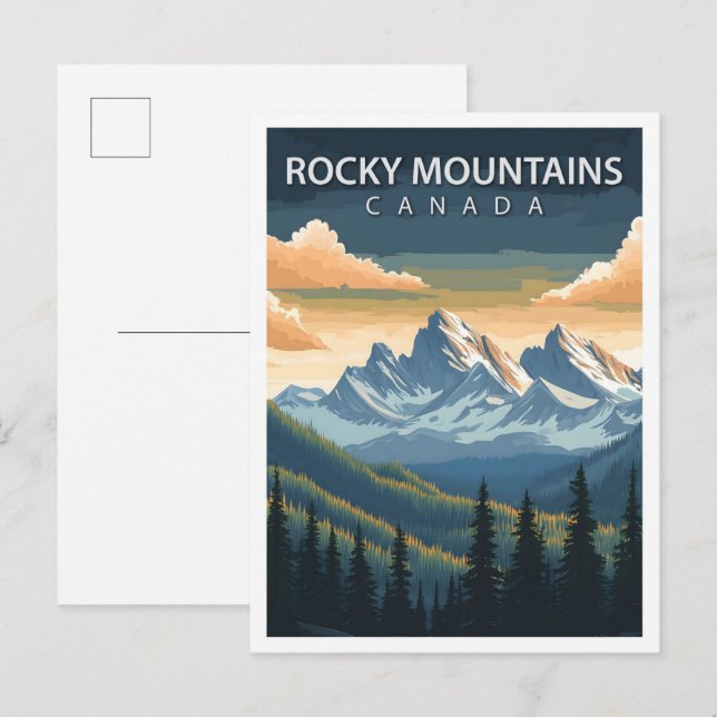 Beautiful Place Rocky Mountains Canada Travel Postcard (Front/Back)