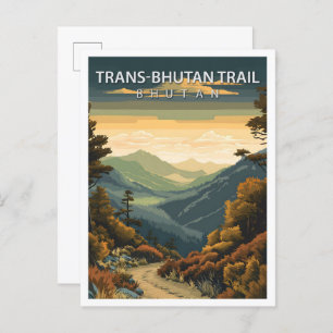 Beautiful Place Trans Bhutan Trail Bhutan Travel Postcard