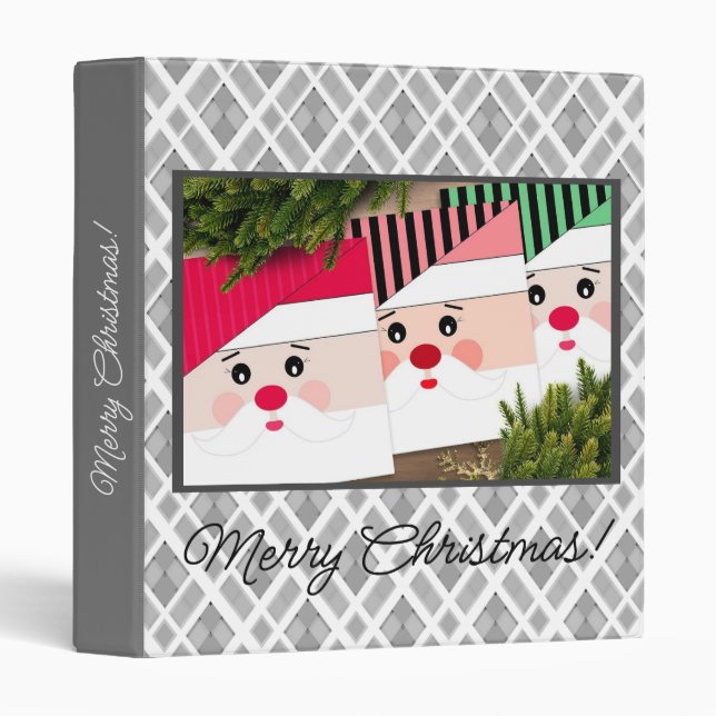 Beautiful, plaid 3 ring binder (Front/Spine)