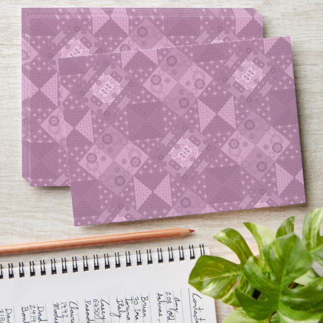 beautiful plain traditional lilac patchwork envelope (Stacked)