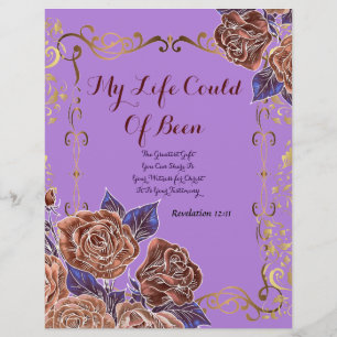 Beautiful Poem My Life Poem on Personalized Paper