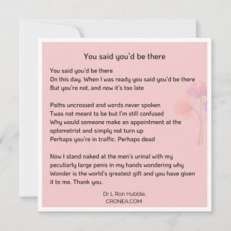 Beautiful Poetry Gift Card by CRONEA