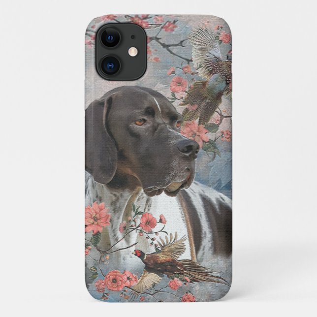 Beautiful pointer with pheasants Case-Mate iPhone case (Back)