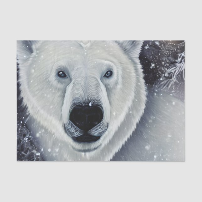 Beautiful Polar Bear  Tissue Paper (Front)