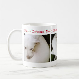 Beautiful Polar White Puppy Dog Christmas Coffee Mug