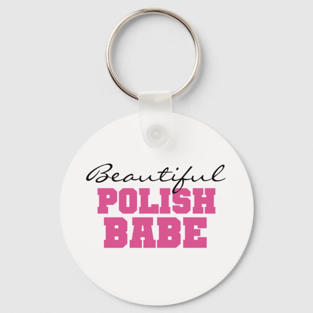 Beautiful Polish Babe Keychain (Front)