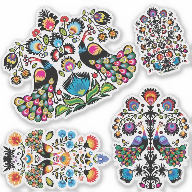 Beautiful polish folklore Wycinanki set (Front)