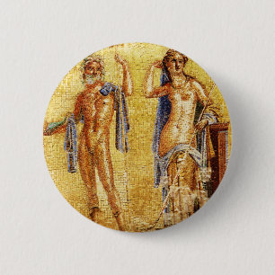 BEAUTIFUL Pompeii Mosaic 2 Inch Round Button