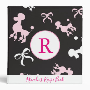 Beautiful Poodles Recipe Book Binder