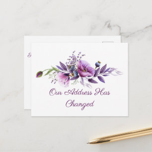 Beautiful Poppies Change Of Address Postcard