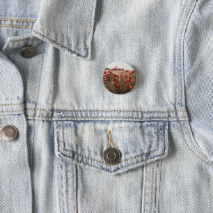 beautiful poppy flowers 1 inch round button