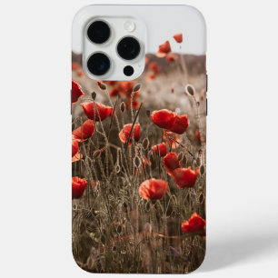 beautiful poppy flowers iPhone 15 pro max case