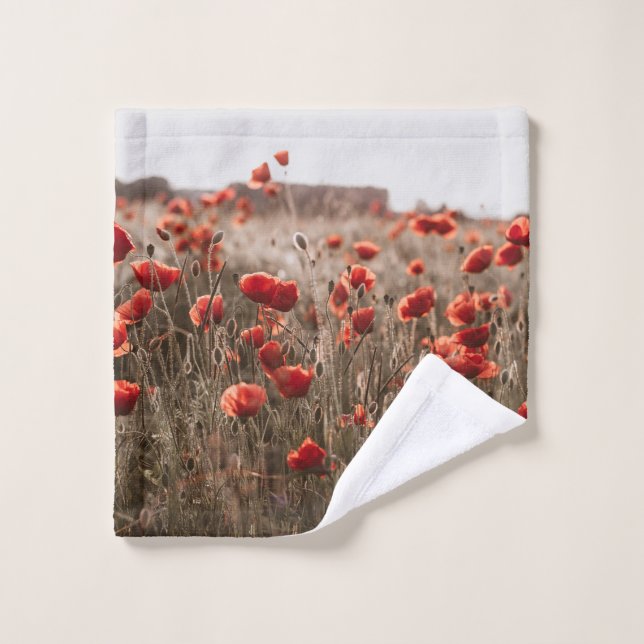 beautiful poppy flowers wash cloth (Wash Cloth)