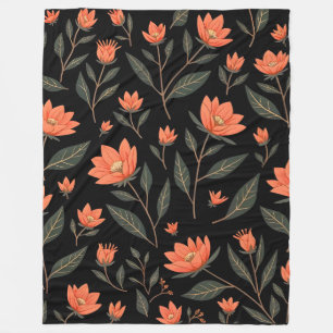 Beautiful Popular Vintage Floral Collection Fleece Blanket