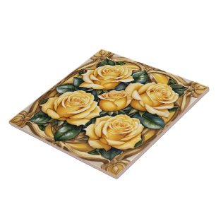 Beautiful Popular Yellow Rose Collection Tile