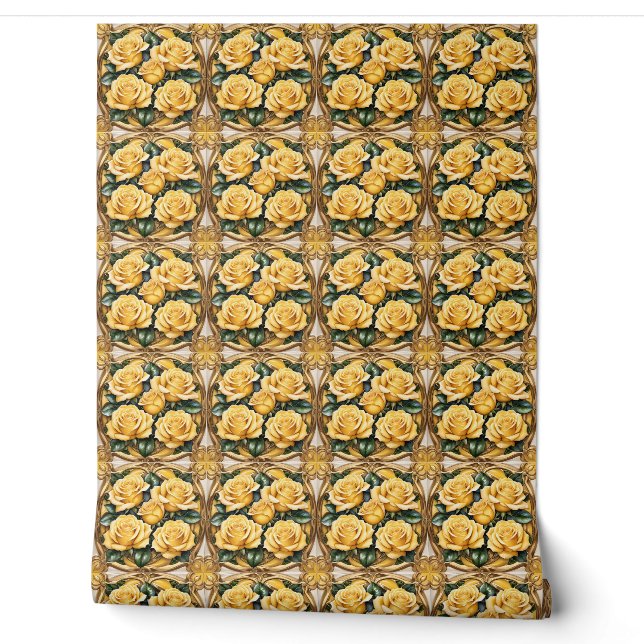 Beautiful Popular Yellow Rose Collection Wallpaper (Unrolling)