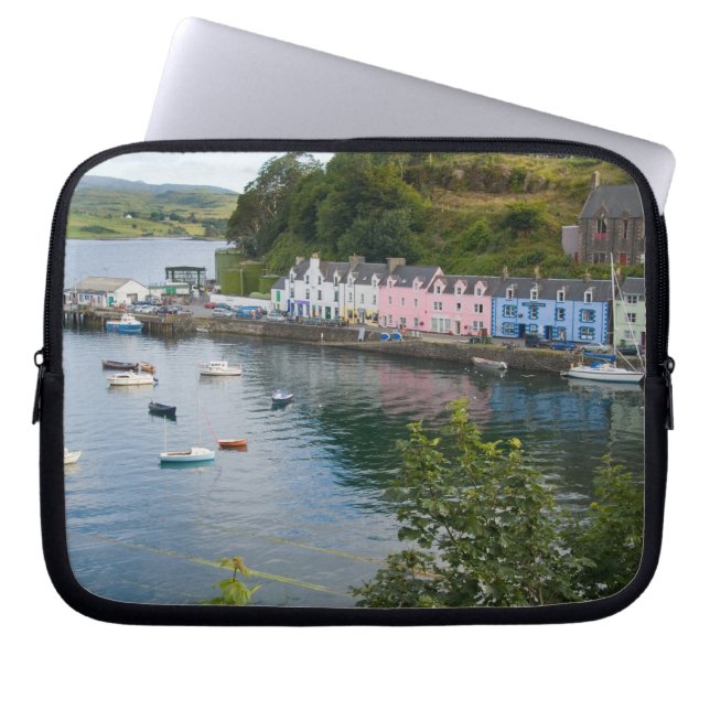 Beautiful port and sailboats with reflections in 2 laptop sleeve (Front)