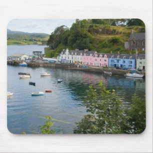 Beautiful port and sailboats with reflections in 2 mouse pad
