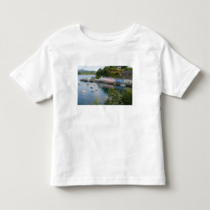 Beautiful port and sailboats with reflections in 2 toddler t-shirt
