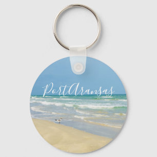 Beautiful Port Aransas Beach Keychain