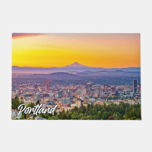 Beautiful Portland, Oregon, At Sunset Doormat