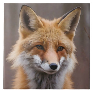 Beautiful Portrait of Red Fox in Wilderness 4a Tile
