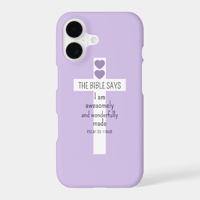 Beautiful Positive Affirmation Bible Verse Purple (Back)