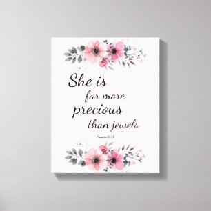 Beautiful Precious Scripture Bible Verse Inspired Canvas Print