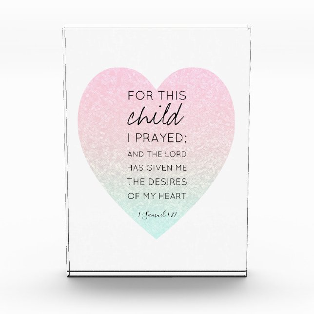 Beautiful Precious Scripture Bible Verse Inspired Photo Block (Front)