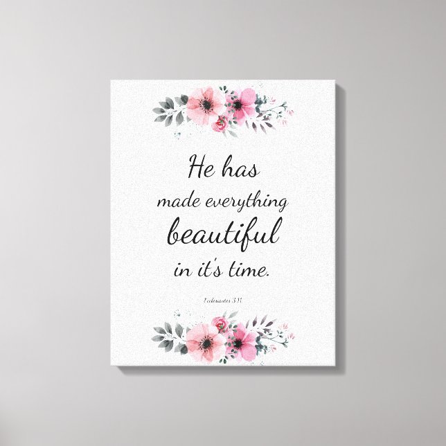 Beautiful Precious Scripture Bible Verse Quote Canvas Print (Front)