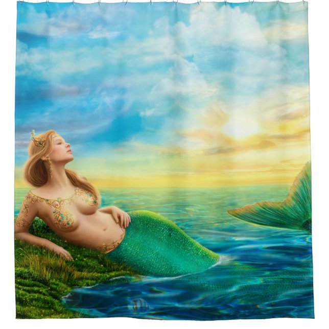 Beautiful princess- fantasy mermaid at sunset (Front)