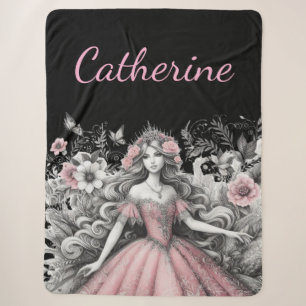 beautiful princess queen birthday Sherpa Blanket